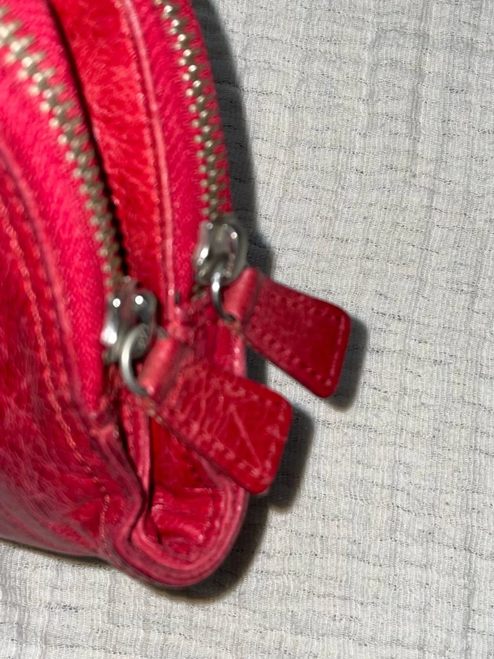TANO Red Leather Clutch Wallet  Large Travel